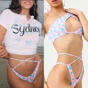 Frankie’s Bikini Syd High Cut Wrap Bikini Bottoms